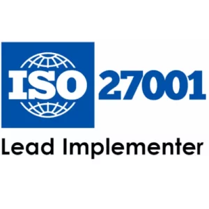 Certification ISO 27001 lead implementer. ISO 27001 certified.